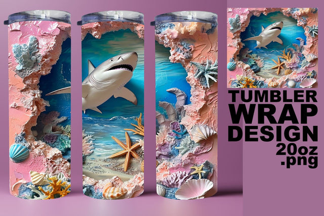 Oceanic Tranquility Tumbler Wrap - Sublimation 20oz Sublimation afrosvg 