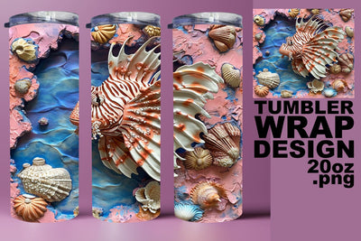 Oceanic Wonder 3D Tumbler Wrap - Sublimation Sublimation afrosvg 