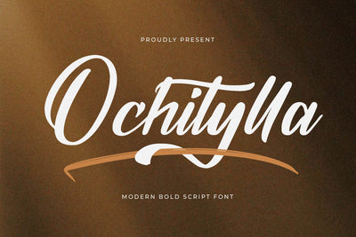 Ochitylla - Modern Bold Script Font Letterena Studios 