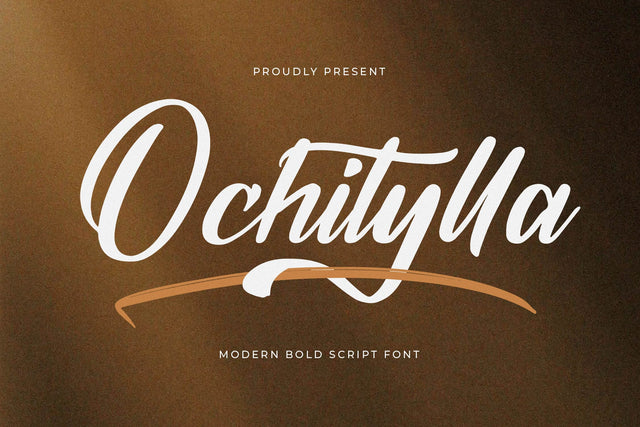 Ochitylla - Modern Bold Script Font Letterena Studios 
