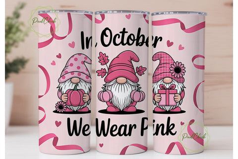 October Gnomes 20oz Tumbler Wrap Sublimation PixelChick 