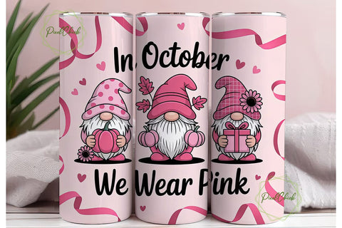 October Gnomes 20oz Tumbler Wrap Sublimation PixelChick 