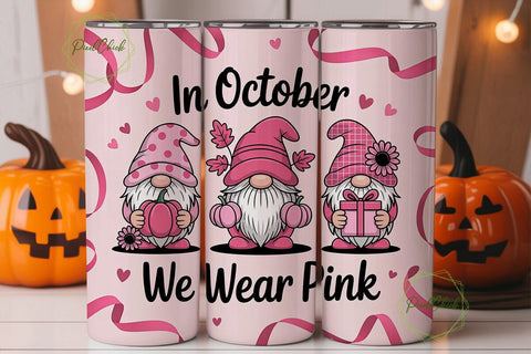 October Gnomes 20oz Tumbler Wrap Sublimation PixelChick 
