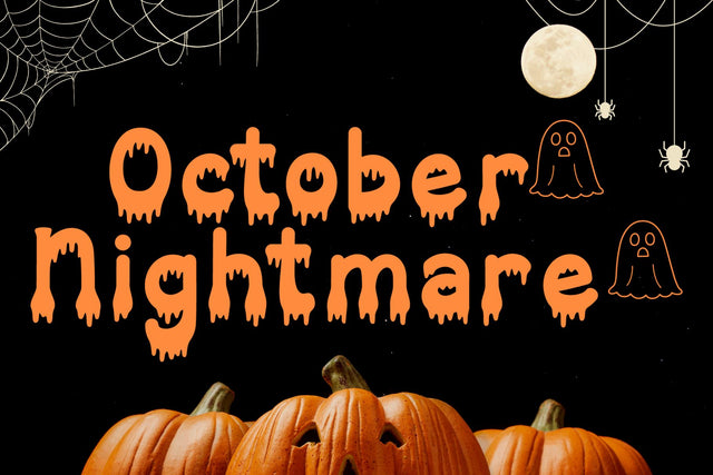 October Nightmare Font AEN Creative Store 