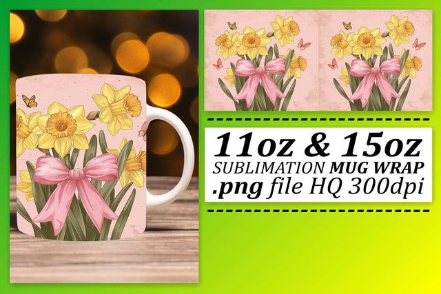 October Pink Ribbon Design – Sublimation Wrap for 11oz & 15oz Mugs Sublimation afrosvg 