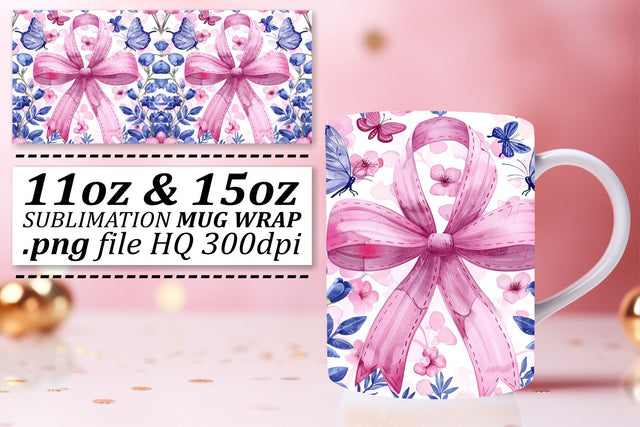 October Pink Ribbon Sublimation – 11oz & 15oz Mug Art Sublimation afrosvg 