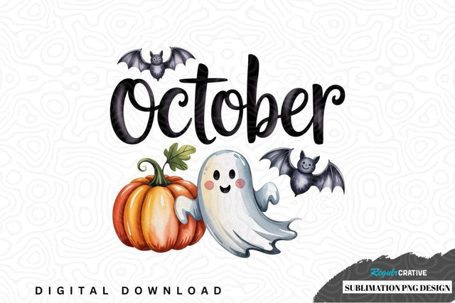 October sublimation png design Sublimation Regulrcrative 