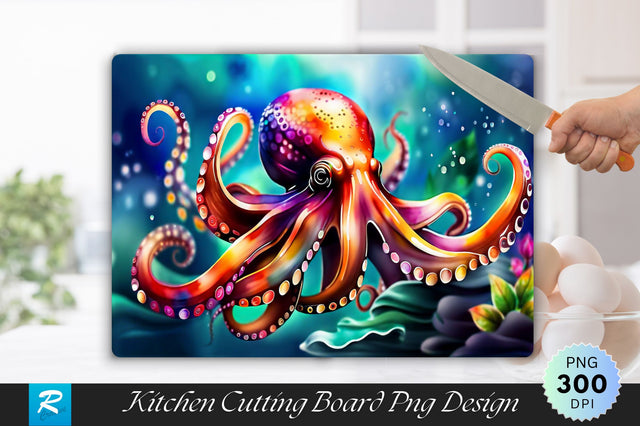 Octopus Cutting Board Sublimation Regulrcrative 