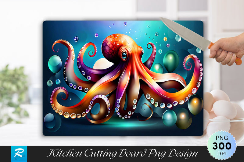Octopus Cutting Board Sublimation Regulrcrative 