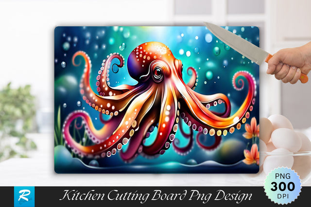Octopus Cutting Board Sublimation Regulrcrative 