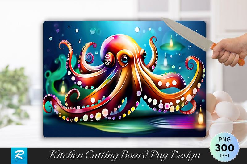 Octopus Cutting Board Sublimation Regulrcrative 