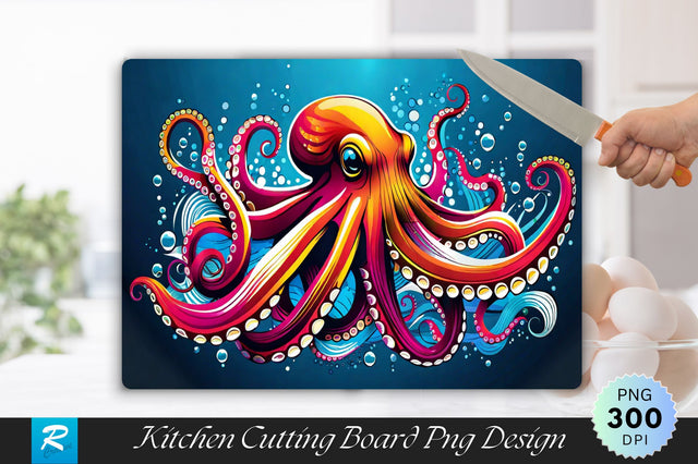 Octopus Cutting Board Sublimation Regulrcrative 