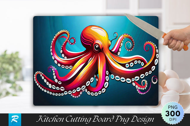 Octopus Cutting Board Sublimation Regulrcrative 