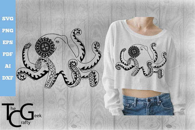 Octopus Mandala SVG SVG The Crafty Geek 