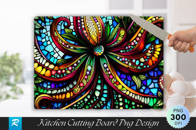 Octopus Stained Glass Cutting Board Sublimation Regulrcrative 