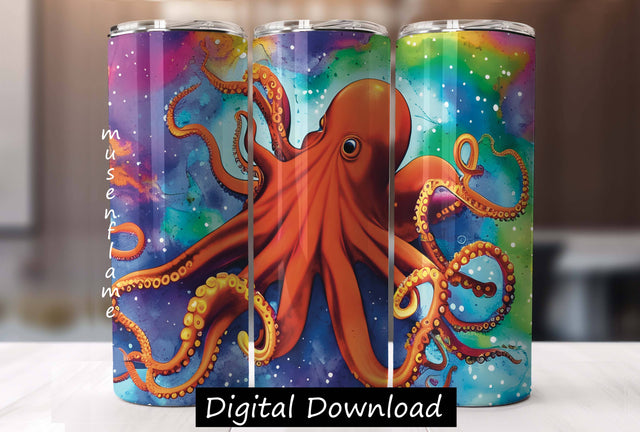Octopus | Straight Sublimation Tumbler Design 20oz, 30oz Sublimation MFsublimationdesign 