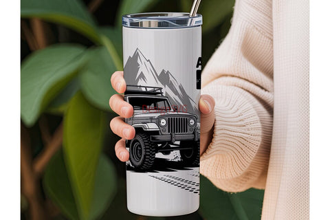 Off-Road Adventure 20oz Tumbler Wrap Sublimation DesignSVG 