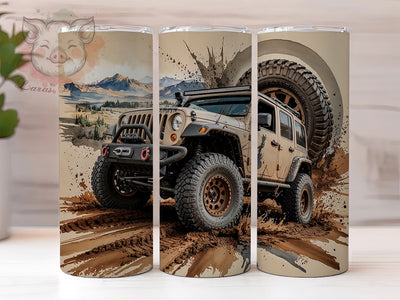 Off-Road Adventure Jeep Tumbler, Adventure Jeep Wrap, 20oz Sublimation Wrap, Mud Truck Cup, 4x4 Offroading Design, Outdoor Enthusiast Tumbler, Rugged Terrain Art Sublimation Lara' s Designs 