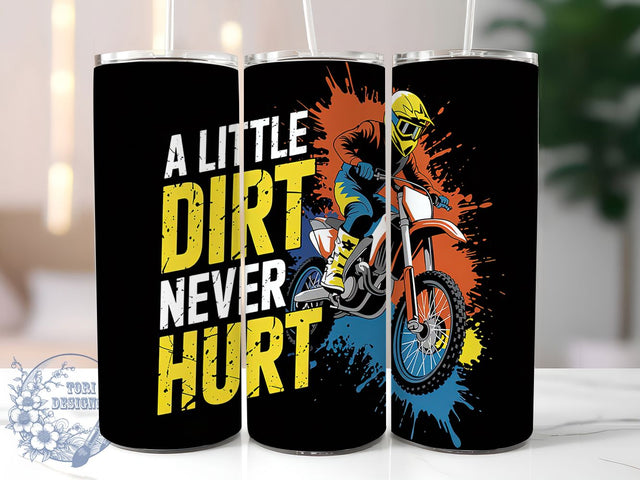 Off Road Dirt Bike Adventure Tumbler, Mud Riding Tumbler, Off Road Tumbler Wrap, 20oz Skinny Tumbler, Adventure Cup Design, Sublimation Dirt Bike, Outdoor Sports Tumbler Sublimation ToriDesigns 