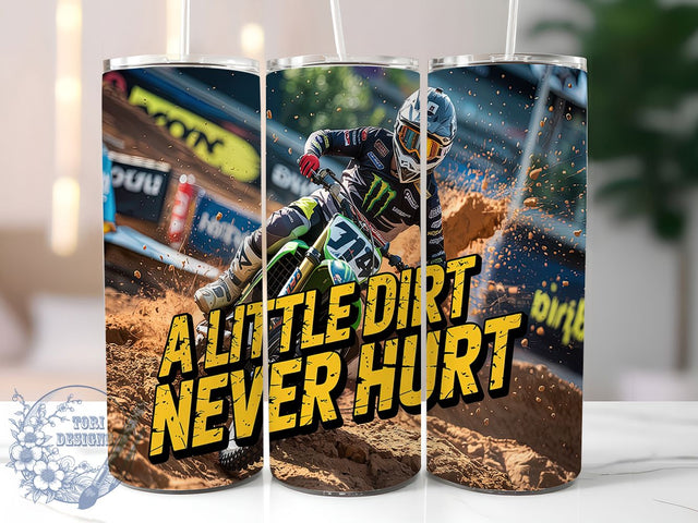 Off Road Dirt Bike Adventure Tumbler, Mud Riding Tumbler, Off Road Tumbler Wrap, 20oz Skinny Tumbler, Adventure Cup Design, Sublimation Dirt Bike, Outdoor Sports Tumbler Sublimation ToriDesigns 