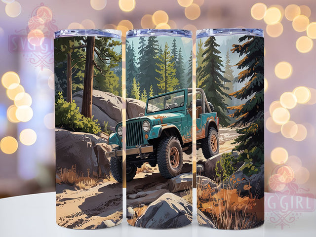 Off-Road Jeep Adventure Tumbler, Off-Roading Design, Trail Rider Present, Jeep Lover Gift, Rock Crawler Design, Adventure Vehicle Gift, Outdoor Explorer Tumbler Sublimation SvggirlplusArt 