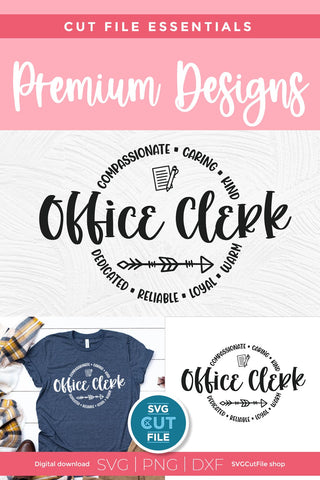 Office clerk svg, school office clerk svg, secretary svg, office assistant, staff team svg, front desk clerk, front reception, svg dxf png SVG SVG Cut File 