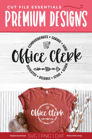 Office clerk svg, school office clerk svg, secretary svg, office assistant, staff team svg, front desk clerk, front reception, svg dxf png SVG SVG Cut File 