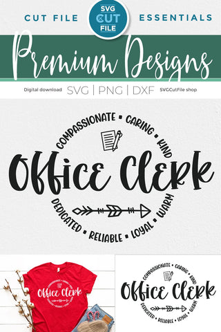 Office clerk svg, school office clerk svg, secretary svg, office assistant, staff team svg, front desk clerk, front reception, svg dxf png SVG SVG Cut File 