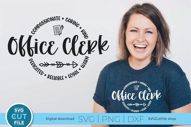 Office clerk svg, school office clerk svg, secretary svg, office assistant, staff team svg, front desk clerk, front reception, svg dxf png SVG SVG Cut File 