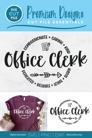 Office clerk svg, school office clerk svg, secretary svg, office assistant, staff team svg, front desk clerk, front reception, svg dxf png SVG SVG Cut File 