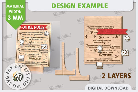 Office Rules SVG. Funny Rules Plaque Laser Cut. Rules Sign SVG Evgenyia Guschina 
