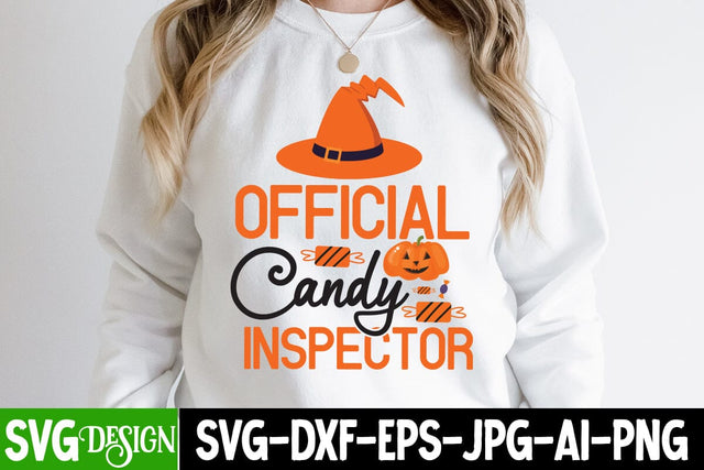 Official Candy Inspector SVG Design,Cut File, Halloween SVG Cut File, Halloween Clipart, Trick or Treat SVG Bundle, Halloween PNG Bundle SVG BlackCatsMedia 