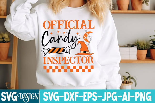 Official Candy Inspector SVG Design,Official Candy Inspector Sublimation Design,Halloween SVG Quotes,Halloween PNG, Halloween SVG SVG BlackCatsMedia 