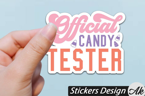 Official candy tester Stickers Design SVG akazaddesign 