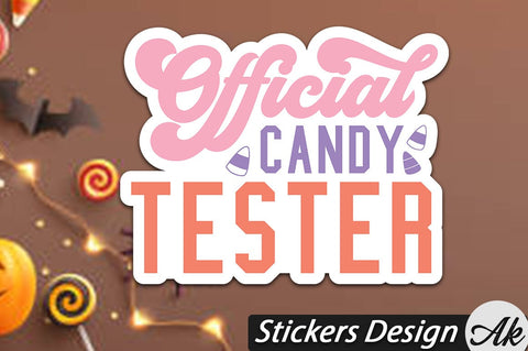 Official candy tester Stickers Design SVG akazaddesign 