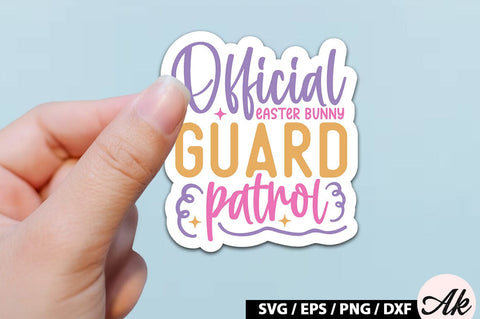 Official easter bunny guard patrol SVG Stickers SVG akazaddesign 