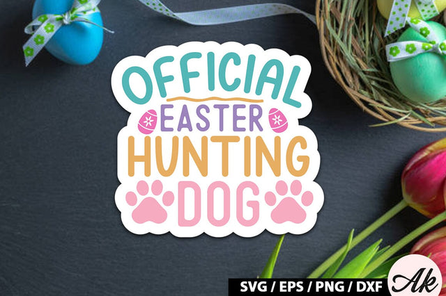 Official easter hunting dog SVG Stickers SVG akazaddesign 