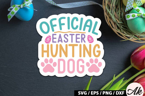 Official easter hunting dog SVG Stickers SVG akazaddesign 