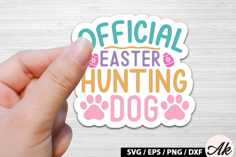 Official easter hunting dog SVG Stickers SVG akazaddesign 