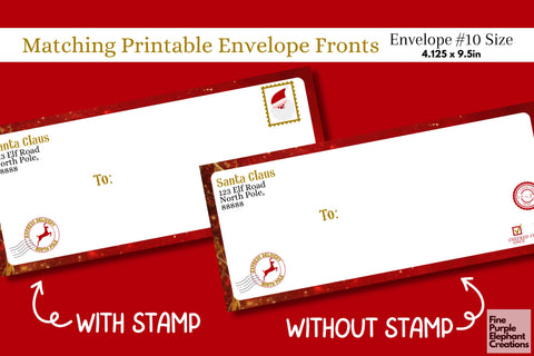 Official Letter from Santa Claus & Nice List Certificate | Christmas Printable Digital Pattern Fine Purple Elephant Creations 