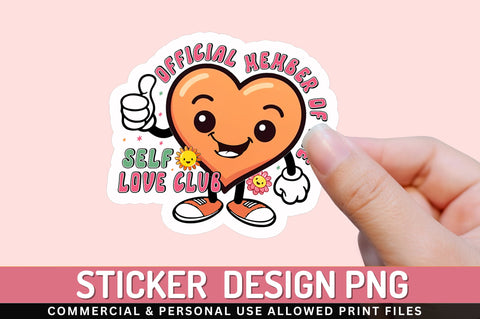 Official member of the self Sticker Design Sublimation Regulrcrative 