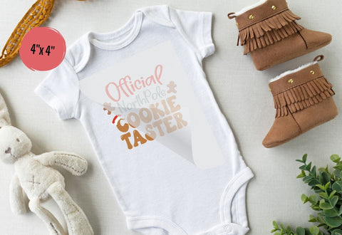 Official North Pole Cookie Taster DTF Transfer Physical So Fontsy T-Shirt Iron-On Transfer Shop