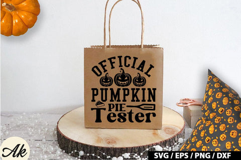Official Pumpkin Pie Tester SVG Design SVG akazaddesign 