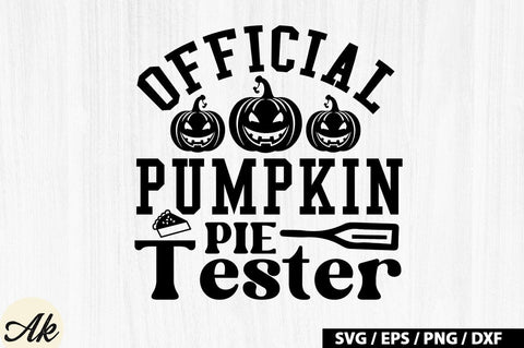 Official Pumpkin Pie Tester SVG Design SVG akazaddesign 