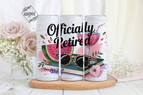 Officially Retired 20oz Tumbler Wrap Sublimation sassyprint 
