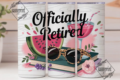 Officially Retired 20oz Tumbler Wrap Sublimation sassyprint 