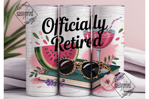 Officially Retired 20oz Tumbler Wrap Sublimation sassyprint 
