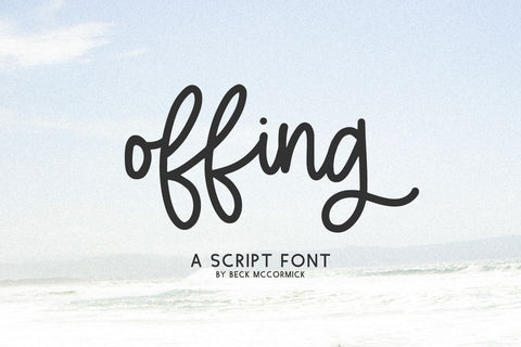 Offing Script Font Beck McCormick 