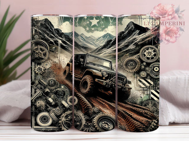 Offroad Jeep Adventure Tumbler, Jeep Adventure Design, Tire Track Tumbler, Offroad Drinkware, Jeep Lovers Cup, Adventure Tumbler Wrap, Jeep Offroad Sublimation Sublimation Li Zamperini 