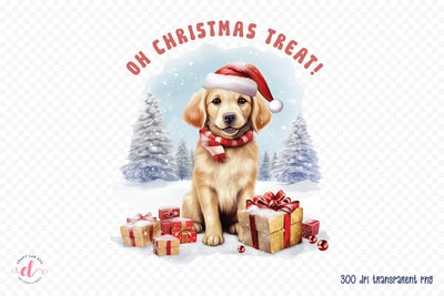 Oh Christmas Treat, Funny Dog Saying PNG Sublimation Sublimation CraftLabSVG 